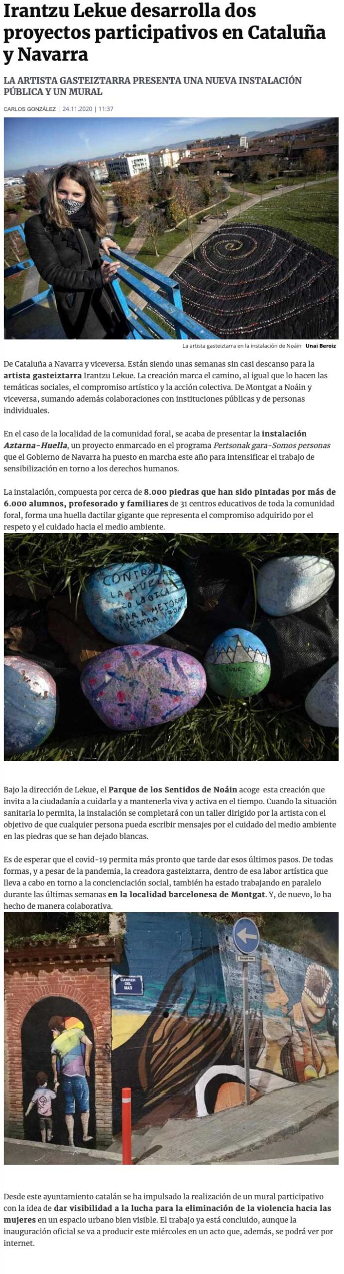 Irantzu Lekue diario de noticias